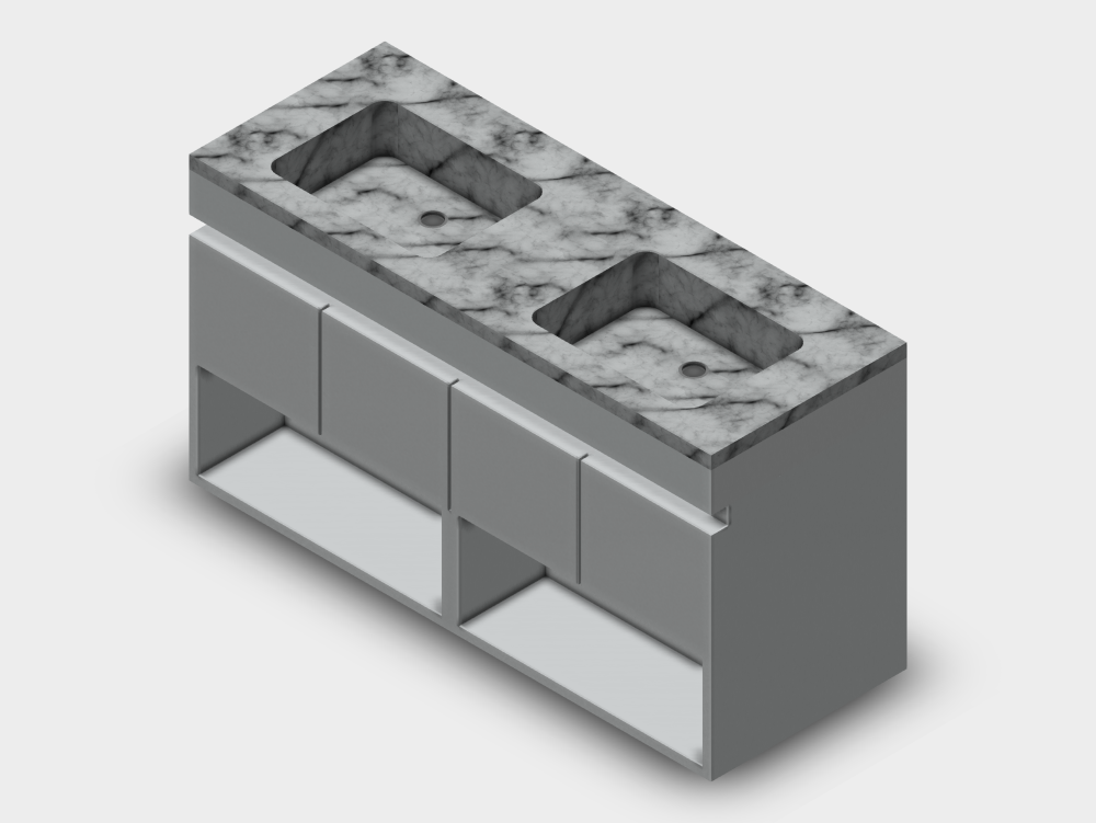 Armário de banheiro com pia dupla