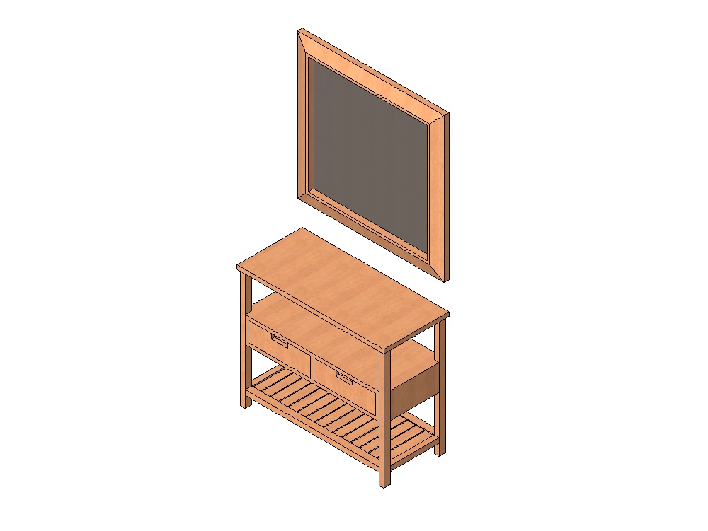 Wall cabinet with mirror