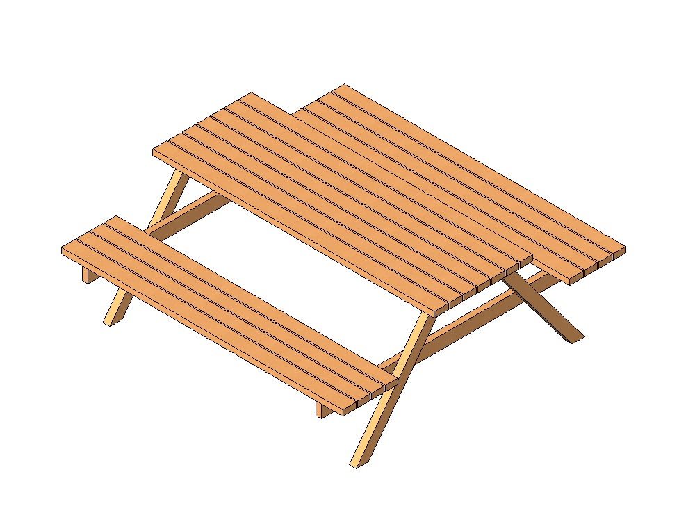 Urban picnic table