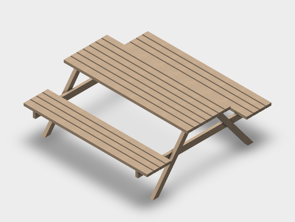 Mesa de piquenique urbana