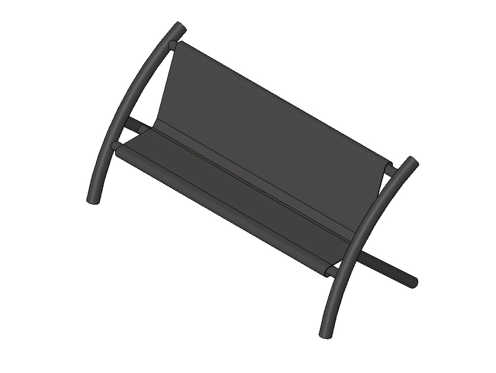 Metal urban bench