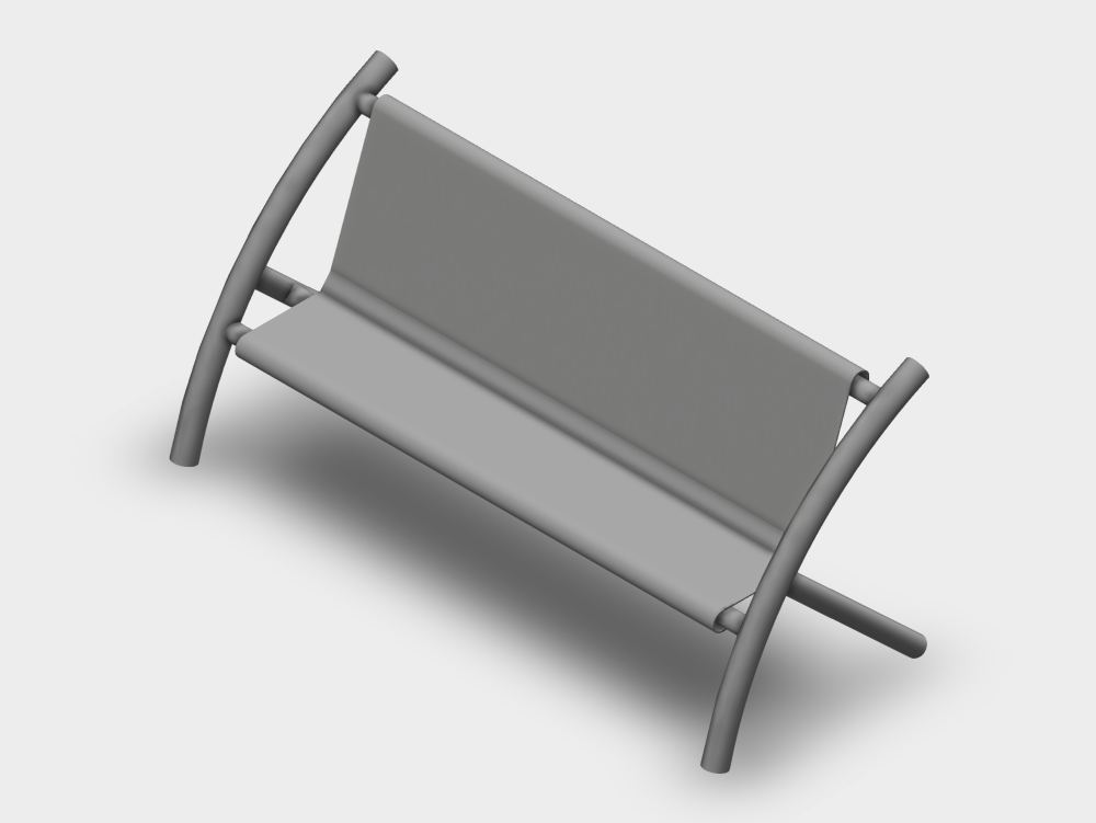 Banco urbano de metal