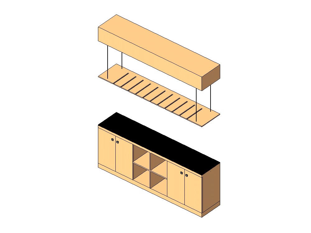Bar counter with storage