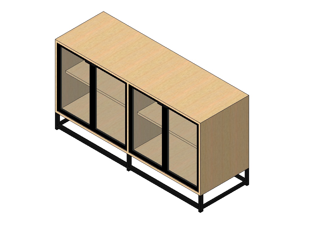 Sideboard with glass doors