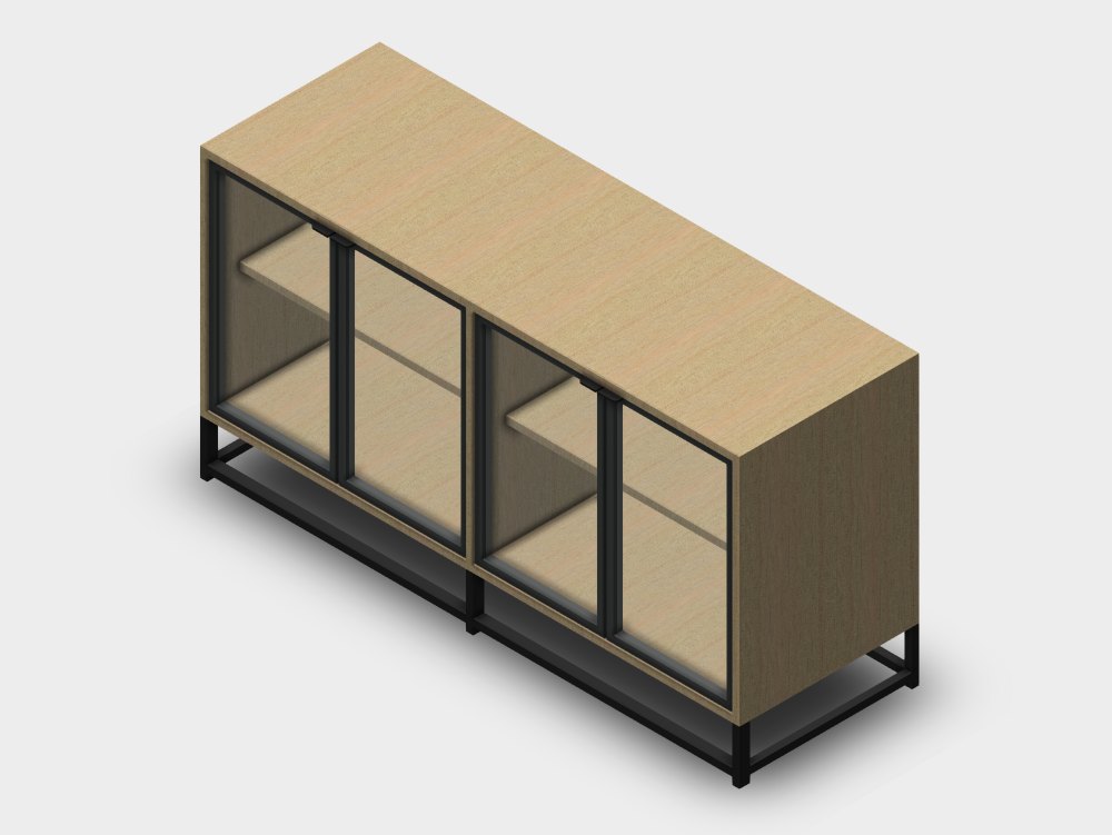 Aparador con puertas vidriadas