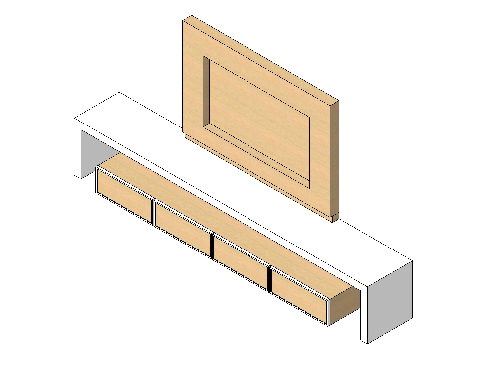 TV rack with closed compartments