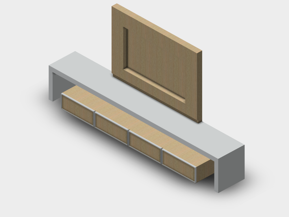 Rack de TV com compartimentos fechados