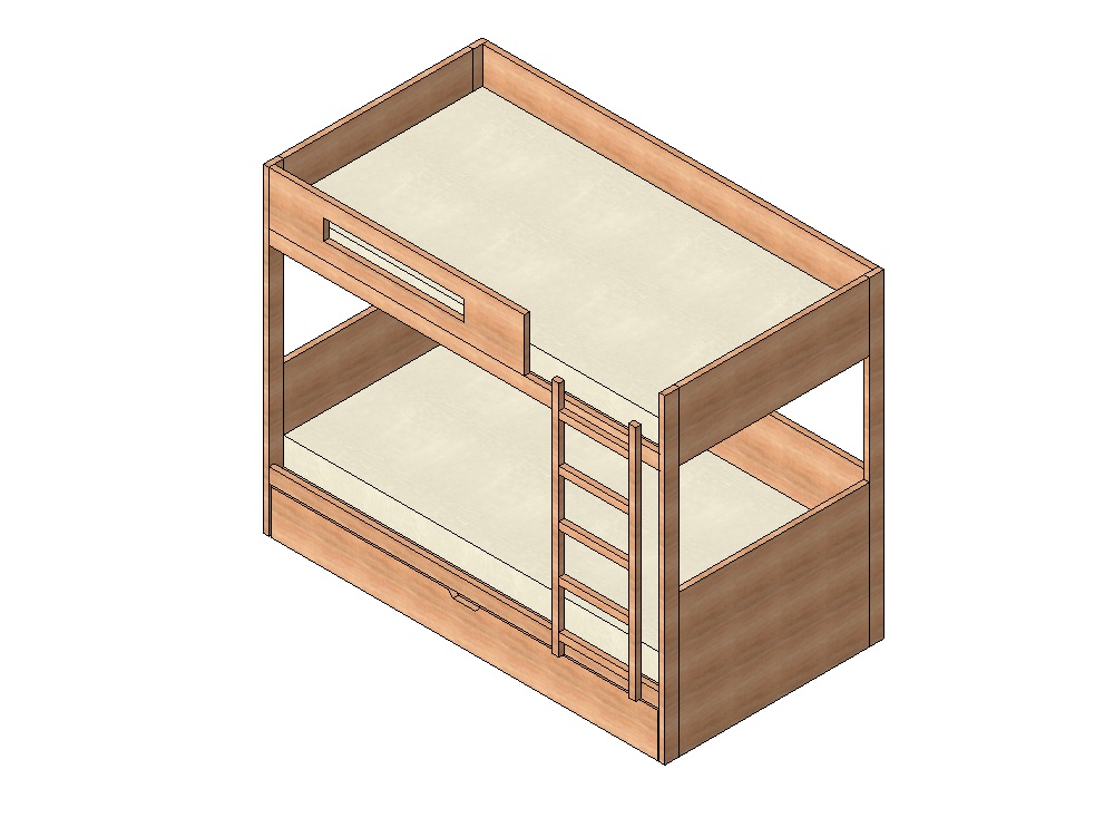 Bunk bed with bunk bed