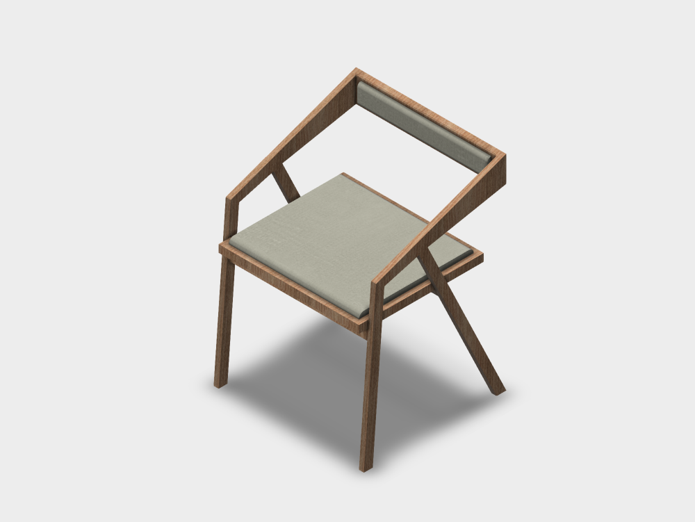 Silla tapizada estilo nórdico