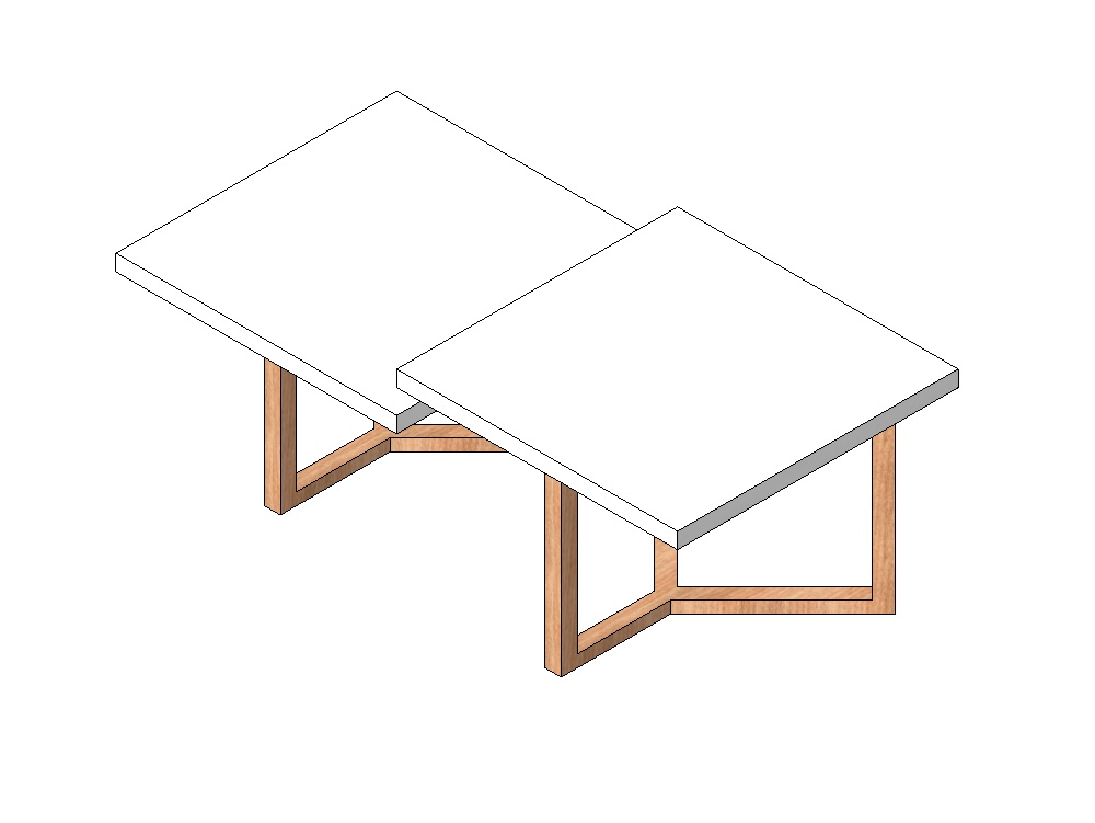 Nordic waterfall coffee tables