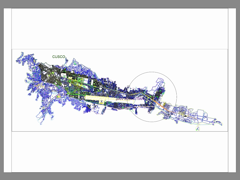 Plot plan of the current city of Cusco