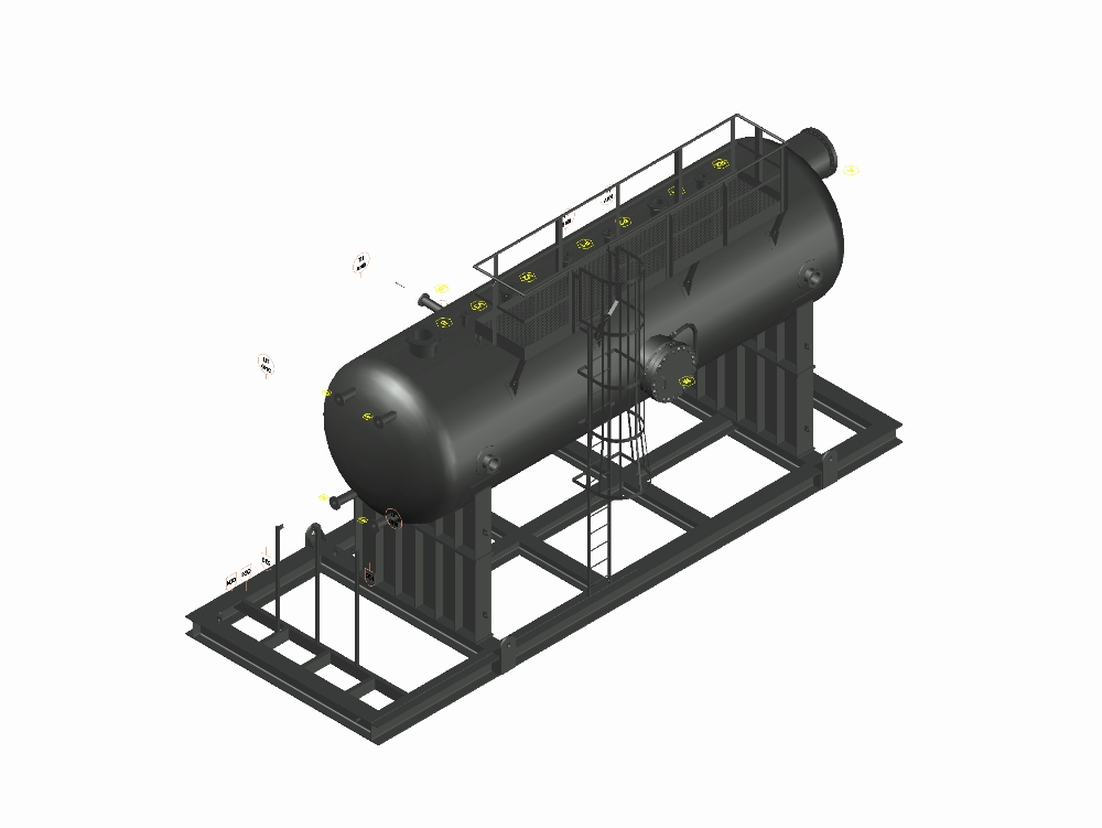 Separador horizontal bifásico 3D
