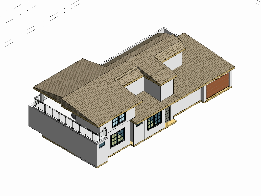 Casa unifamiliar 3d 