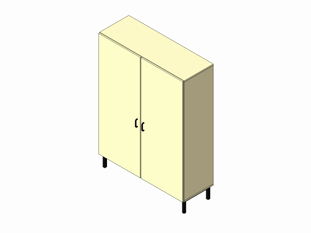 2-door closet - 180 cm x 100 cm - wood