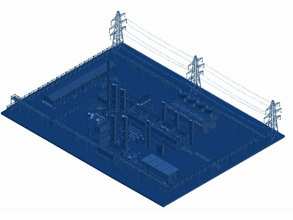 Oil refinery in 3D