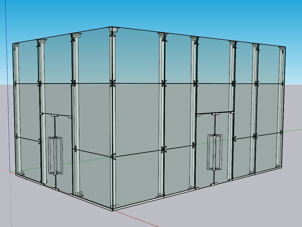 Curtain wall with metal studs