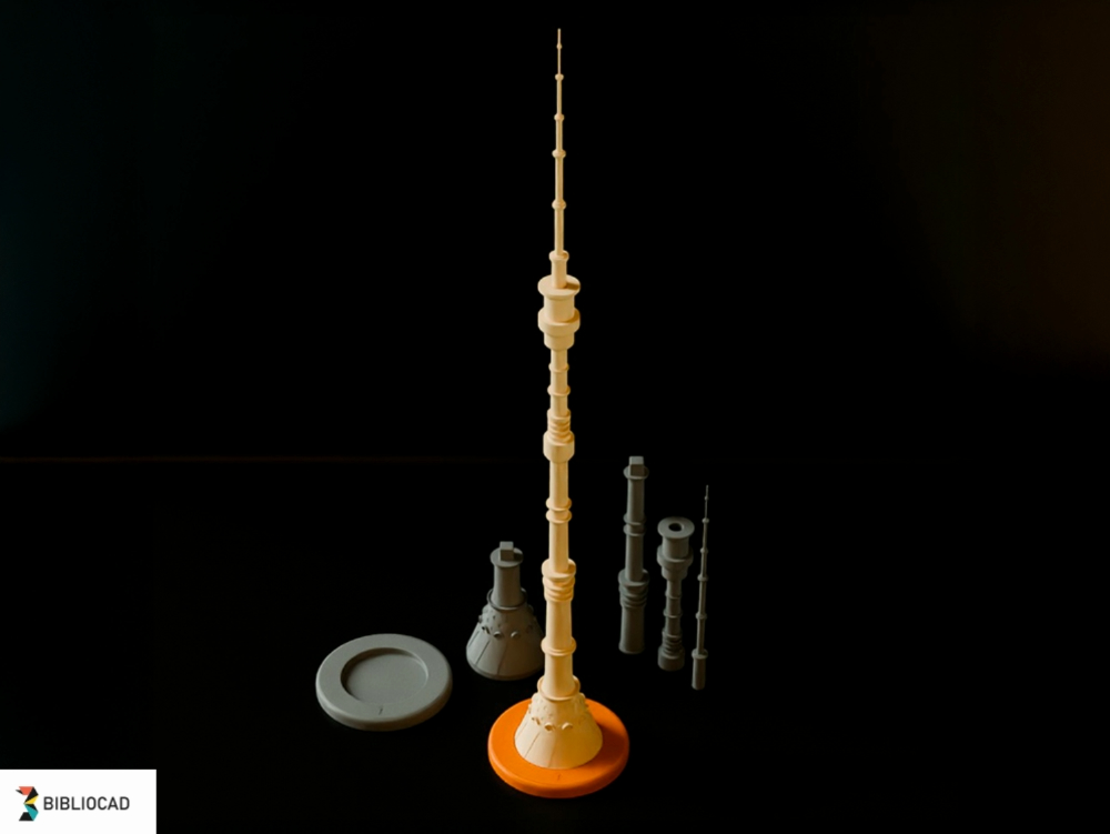 Torre ostankino – modelo 3d imprimible de la icónica torre de telecomunicaciones de moscú