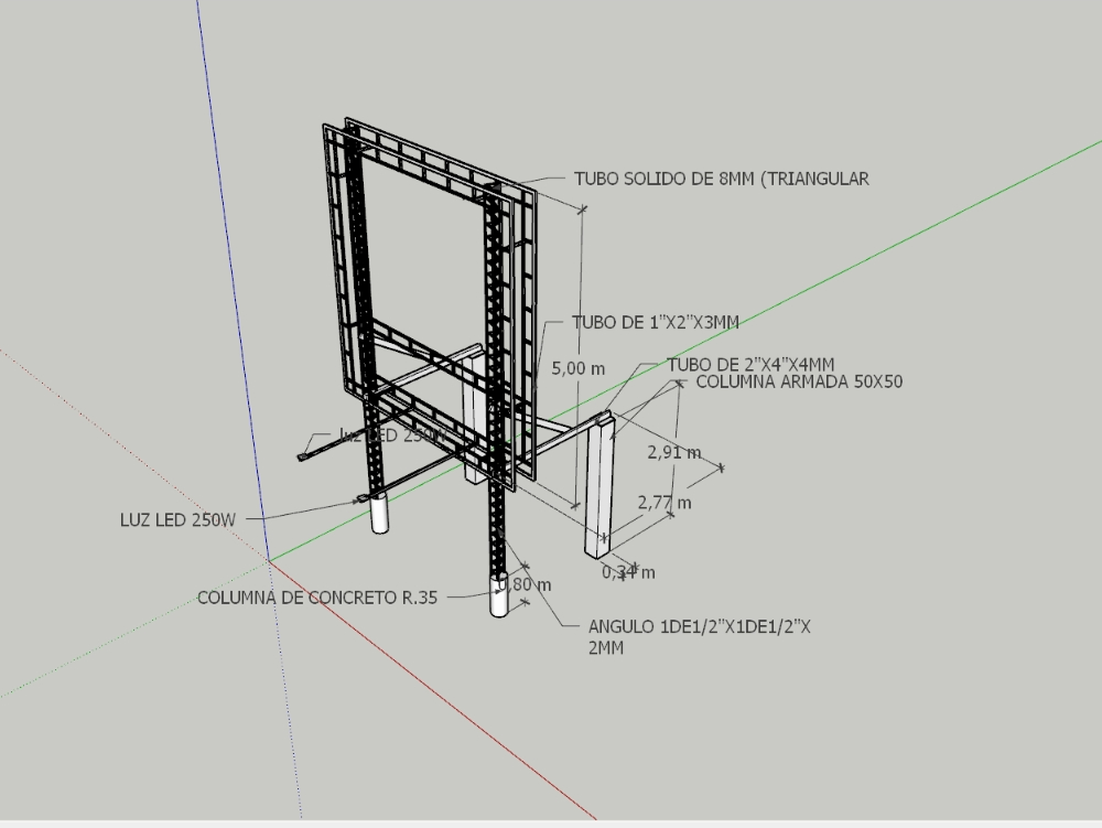 Structural advertising sign
