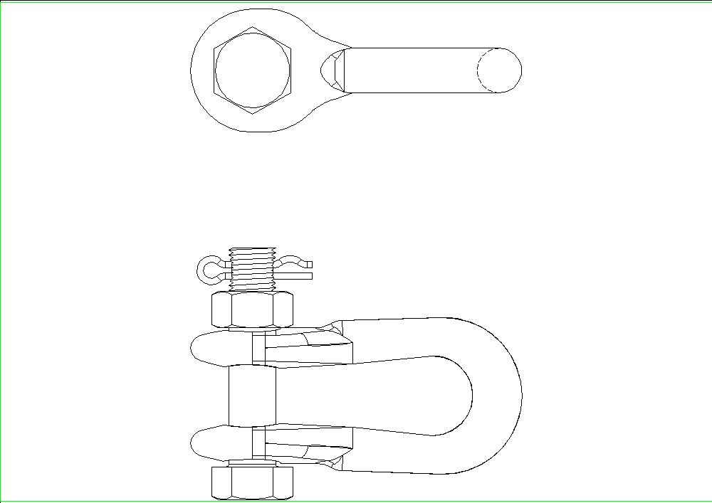 Manilha para manuseio e elevação de cargas