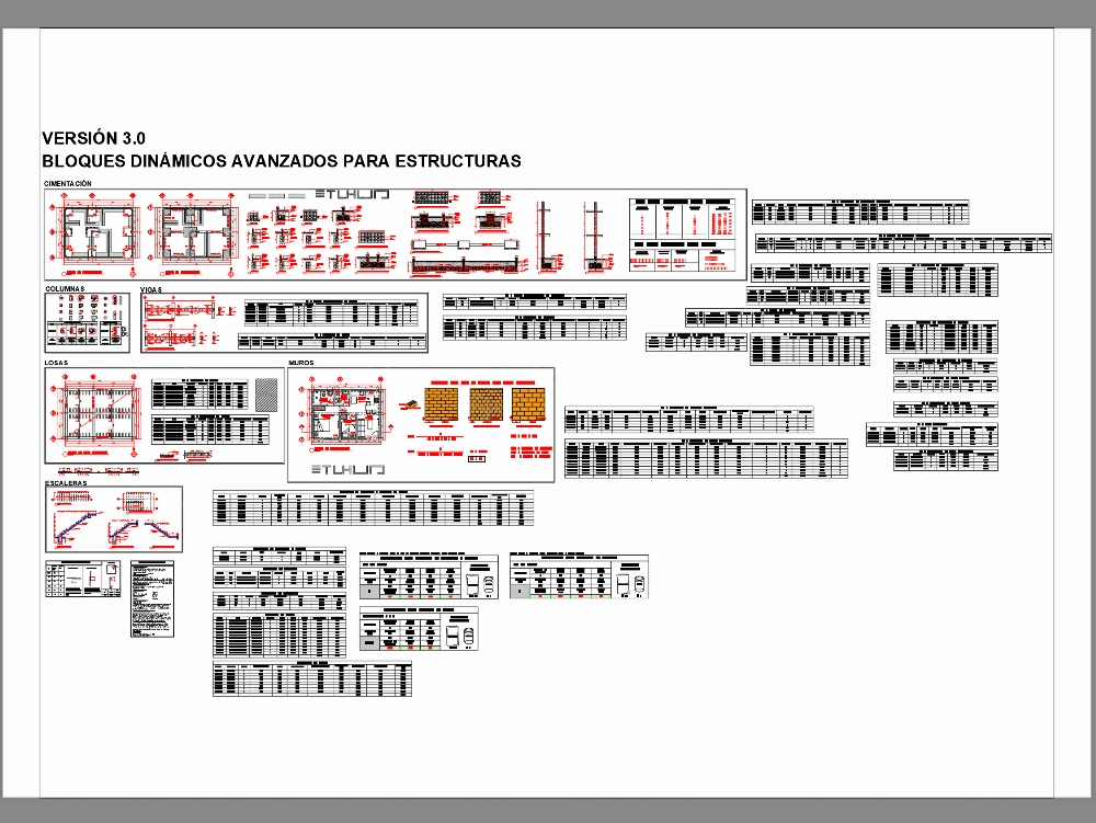 Dynamische Blöcke für Tragwerkspläne