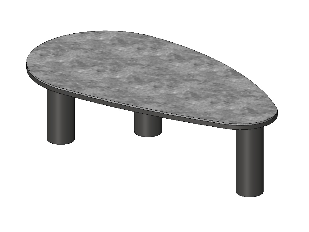 Mesa Japandi com tampo orgânico