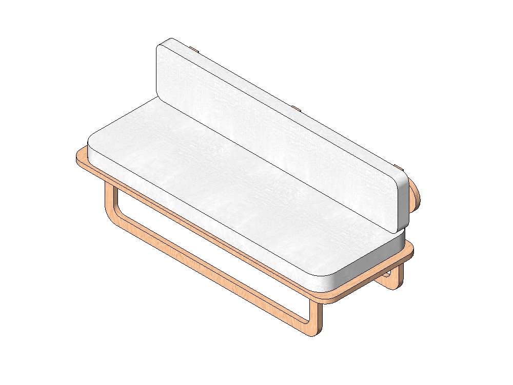 Poltrona Japandi com encosto