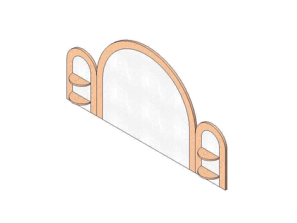 Cabeceira com prateleiras