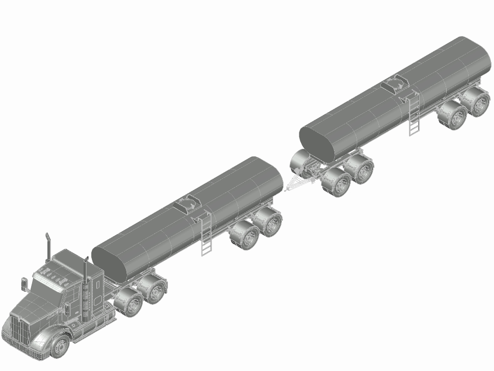 Camion-citerne avec double remorque