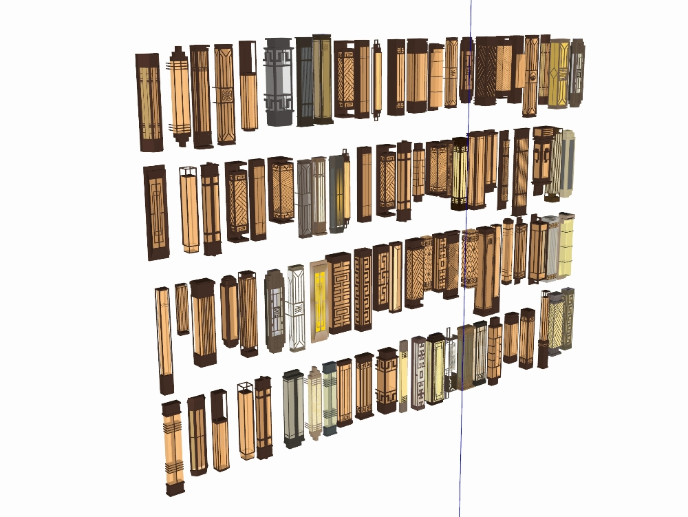 Coleção de luminárias de parede 3D