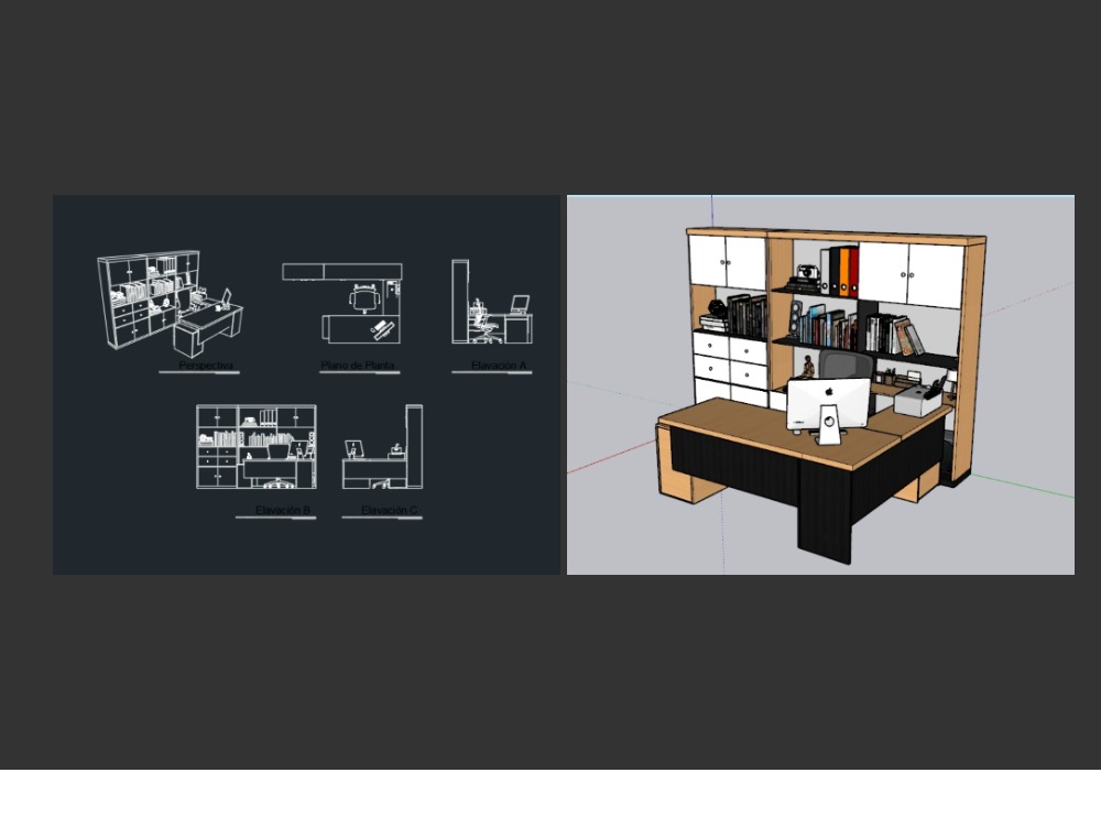 Escritorio en l para oficina