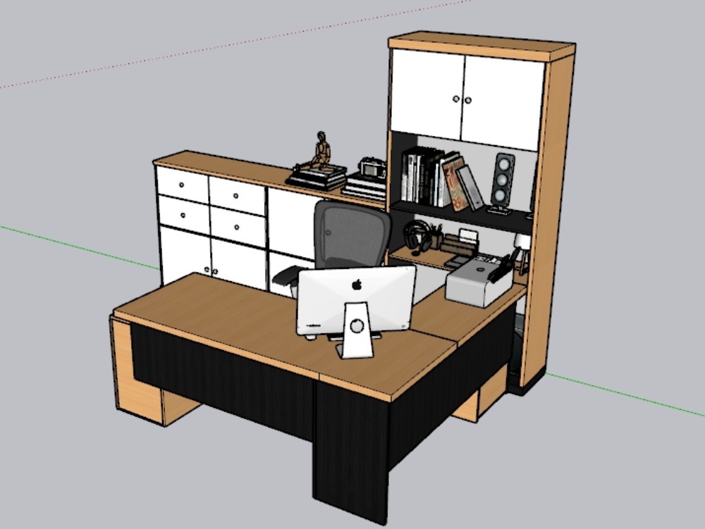 Modern U-shaped desk -