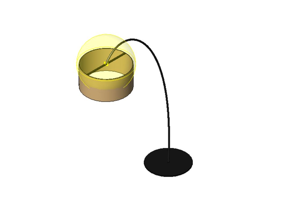 Lámpara de pie curva