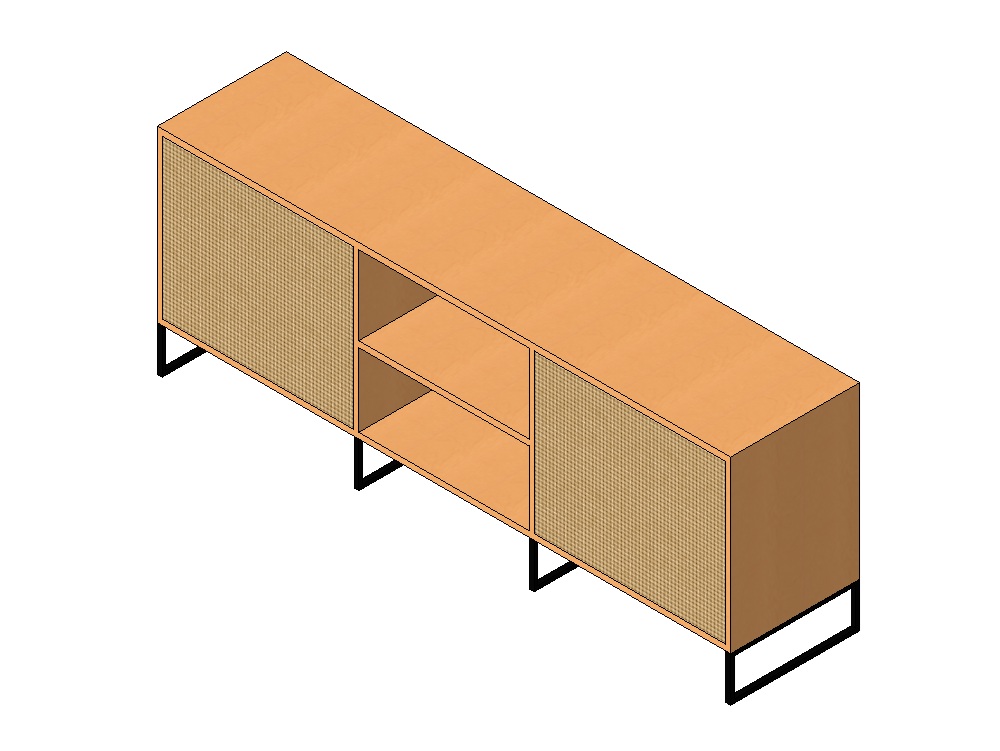 Modern wooden sideboard