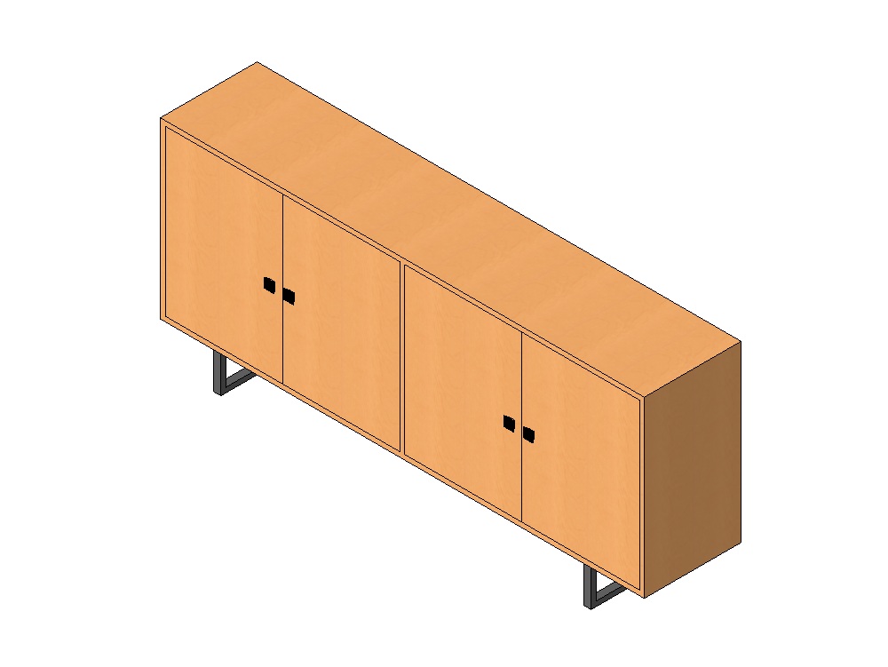 Rectangular TV stand