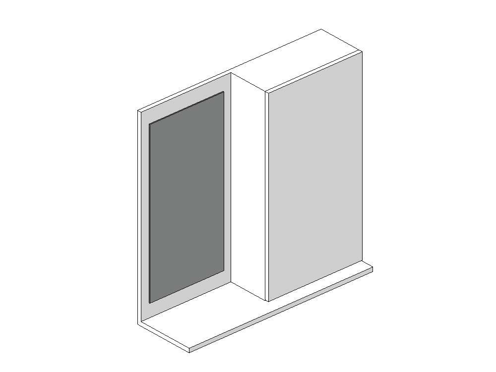 Bathroom shelf with mirror