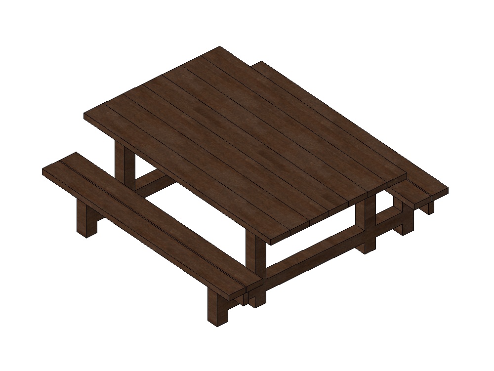 Mesa de picnic urbana