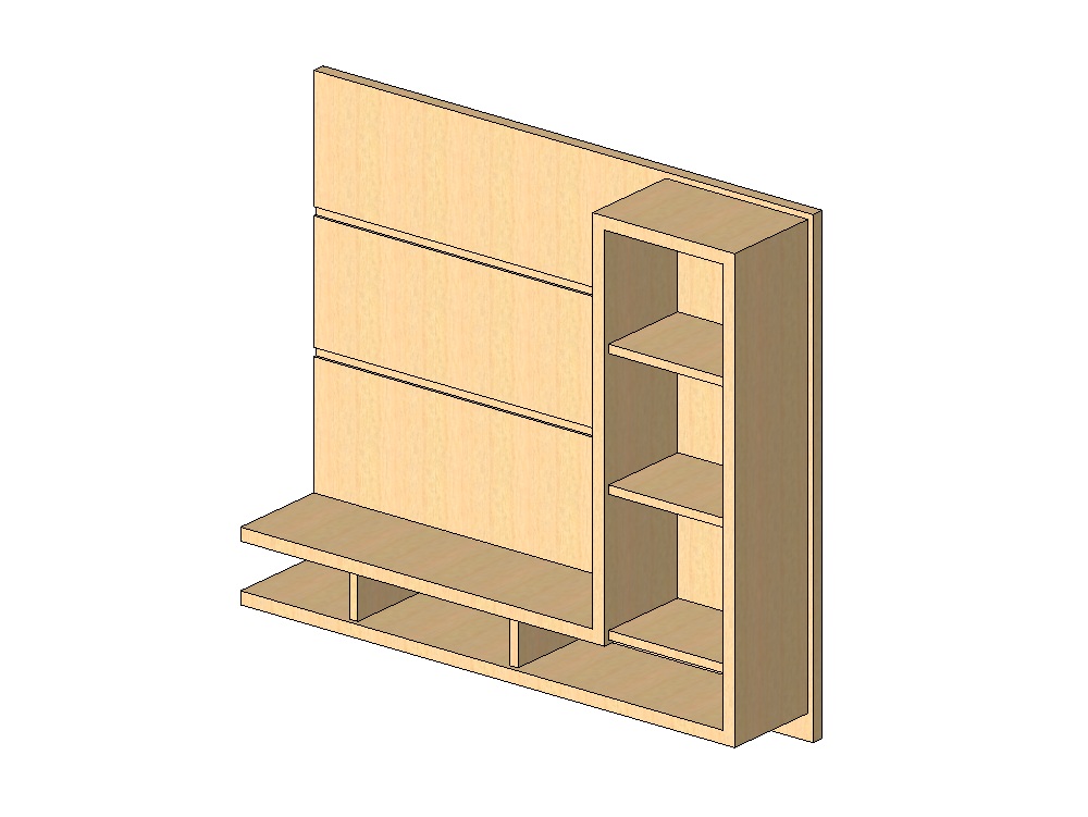 Mueble TV con estantes