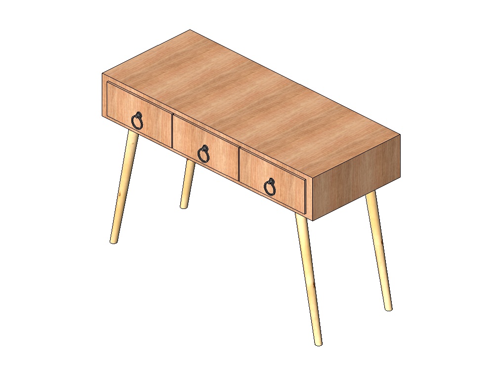 Escritorio nórdico con cajones