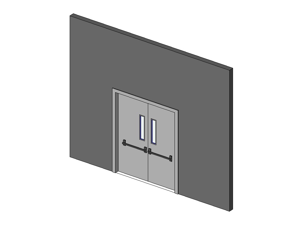 Puerta de emergencia doble hoja