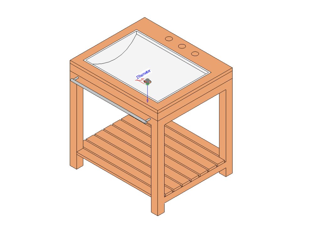 Mueble con bacha de baño