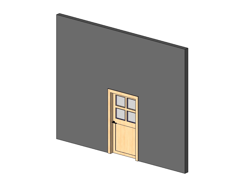 Puerta exterior con paneles de vidrio