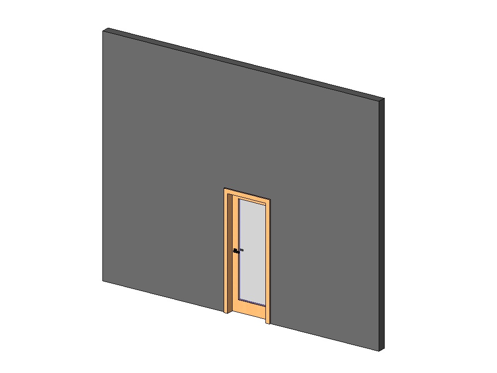 Puerta interior con panel de vidrio