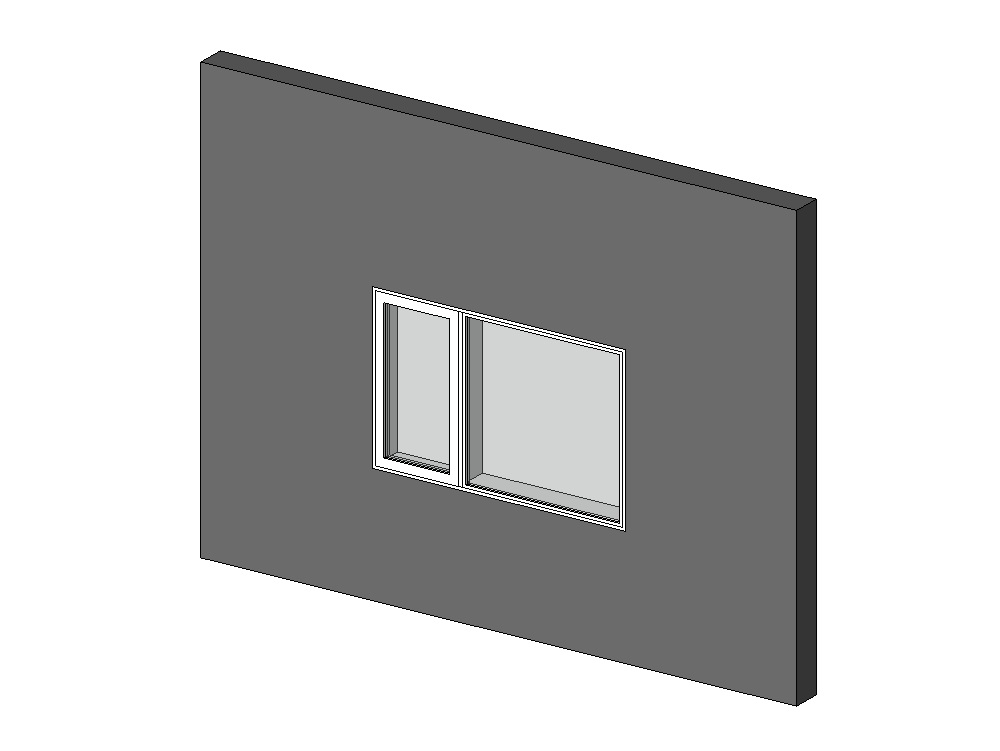 Ventana abatible con panel fijo