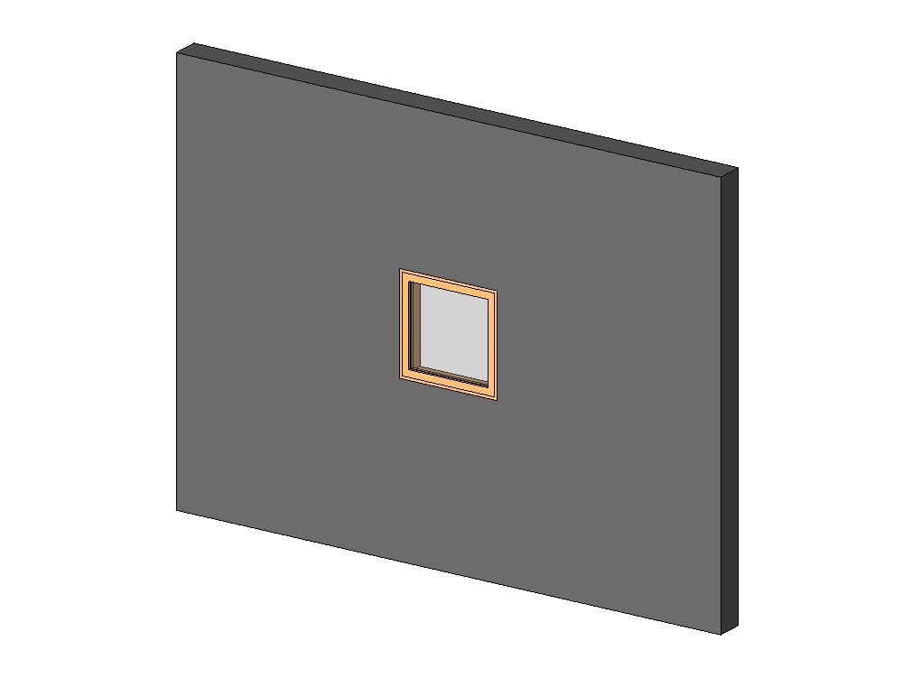 Ventana cuadrada con panel fijo