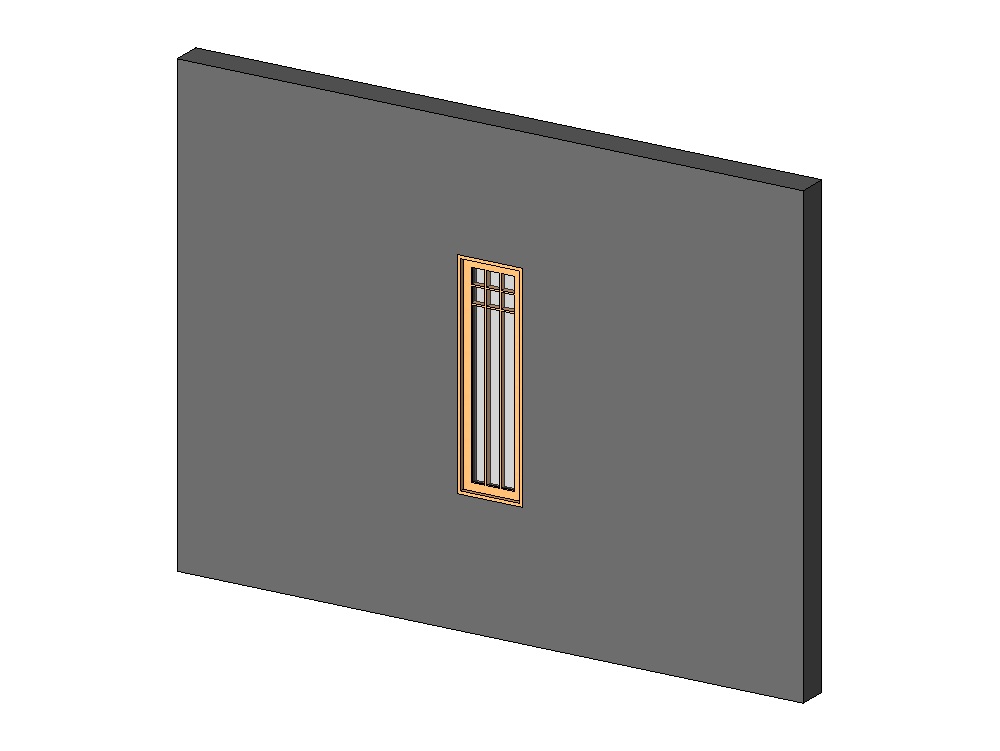 Ventana rectangular fija vertical