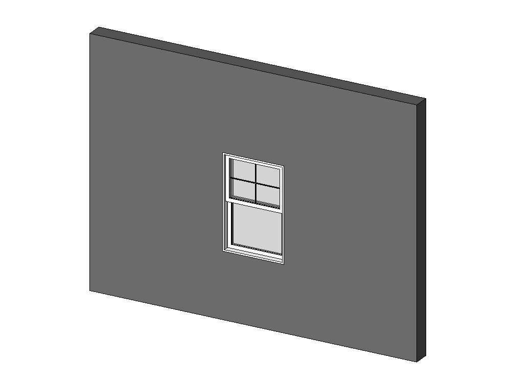 Ventana de guillotina con cristal dividido