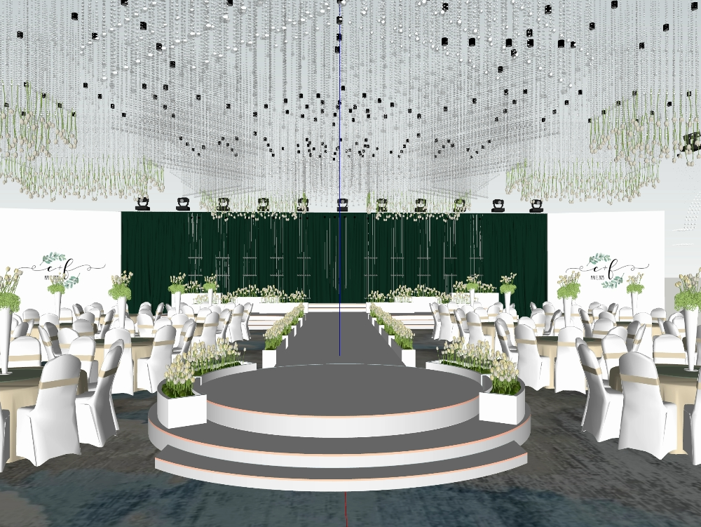 Moderne Hochzeitsdekoration