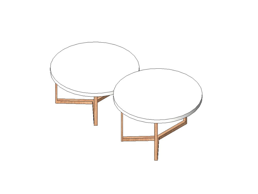 Mesa de centro redonda estilo nórdico