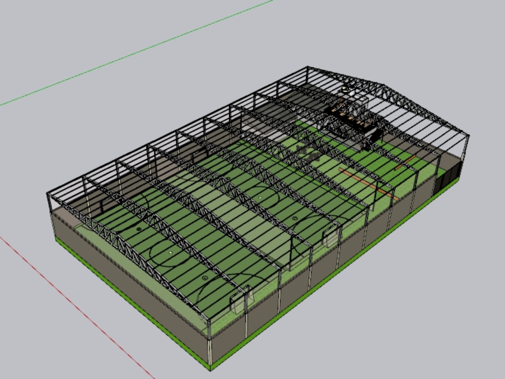 Complex with 2 five-a-side football pitches 