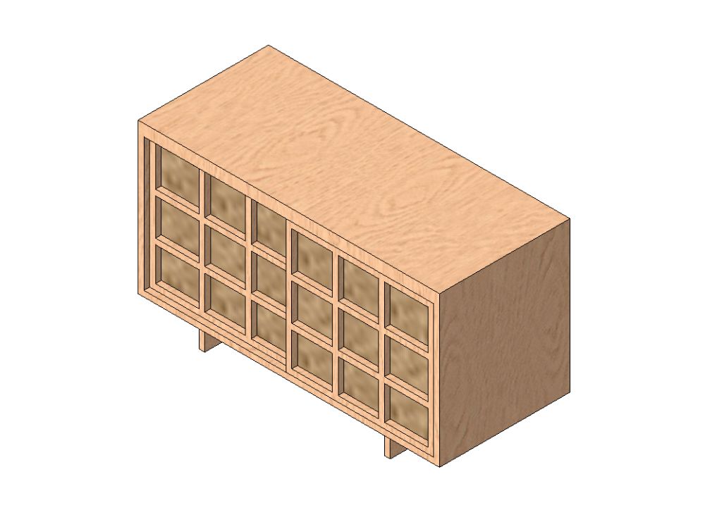 Módulo de armazenamento estilo Japandi